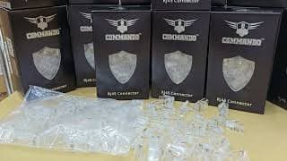 CAT6-RJ45-UTP-PT -- COMMANDO Cat6 RJ45 Unshielded Pass-Through Connector, 100/Pack