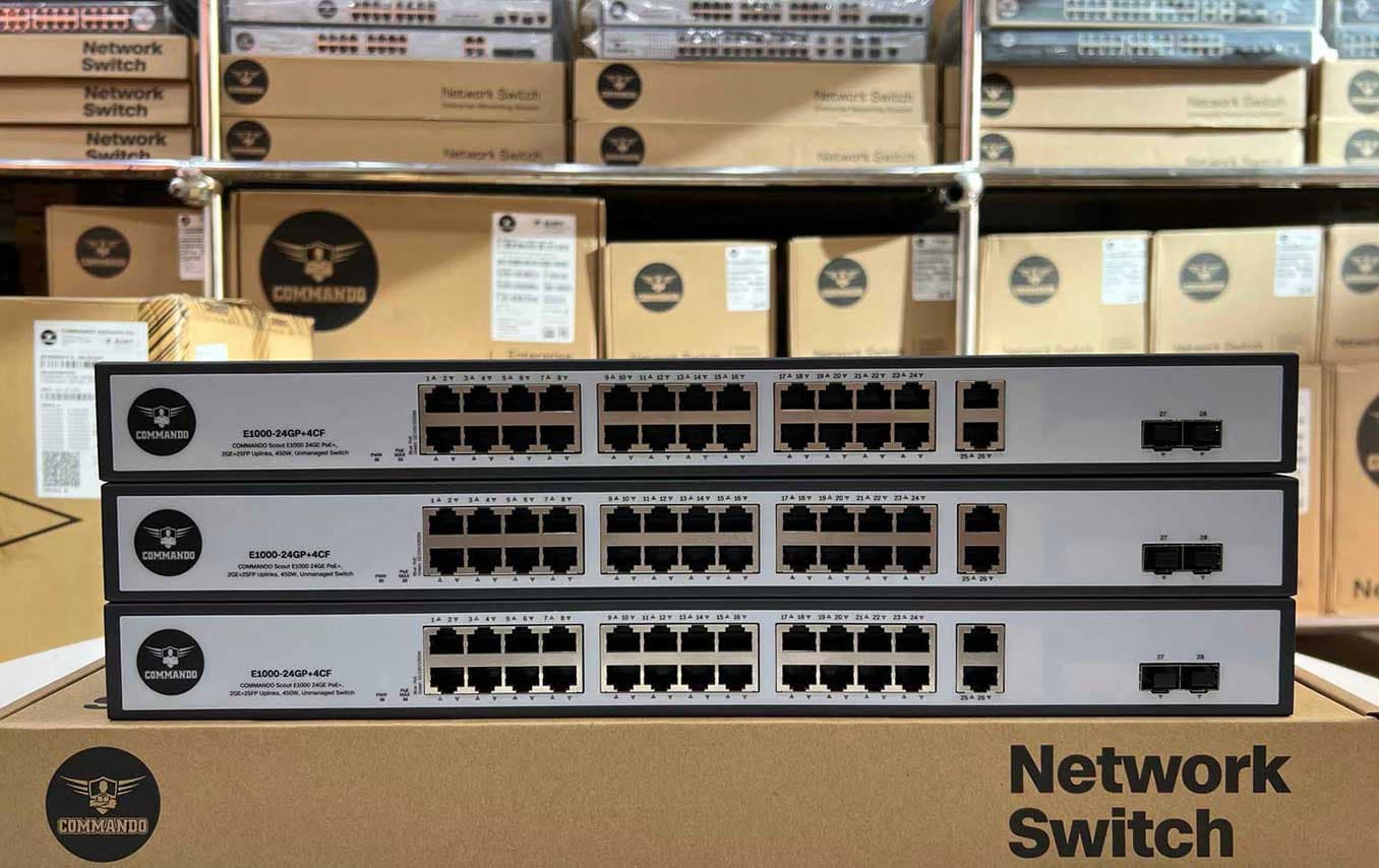 COMMANDO Scout E1000 Series Unmanaged Switches Data Sheet